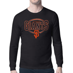 San Francisco Giants Starter Team Track Graphic Long Sleeve T-Shirt - Black - MLB on Sale