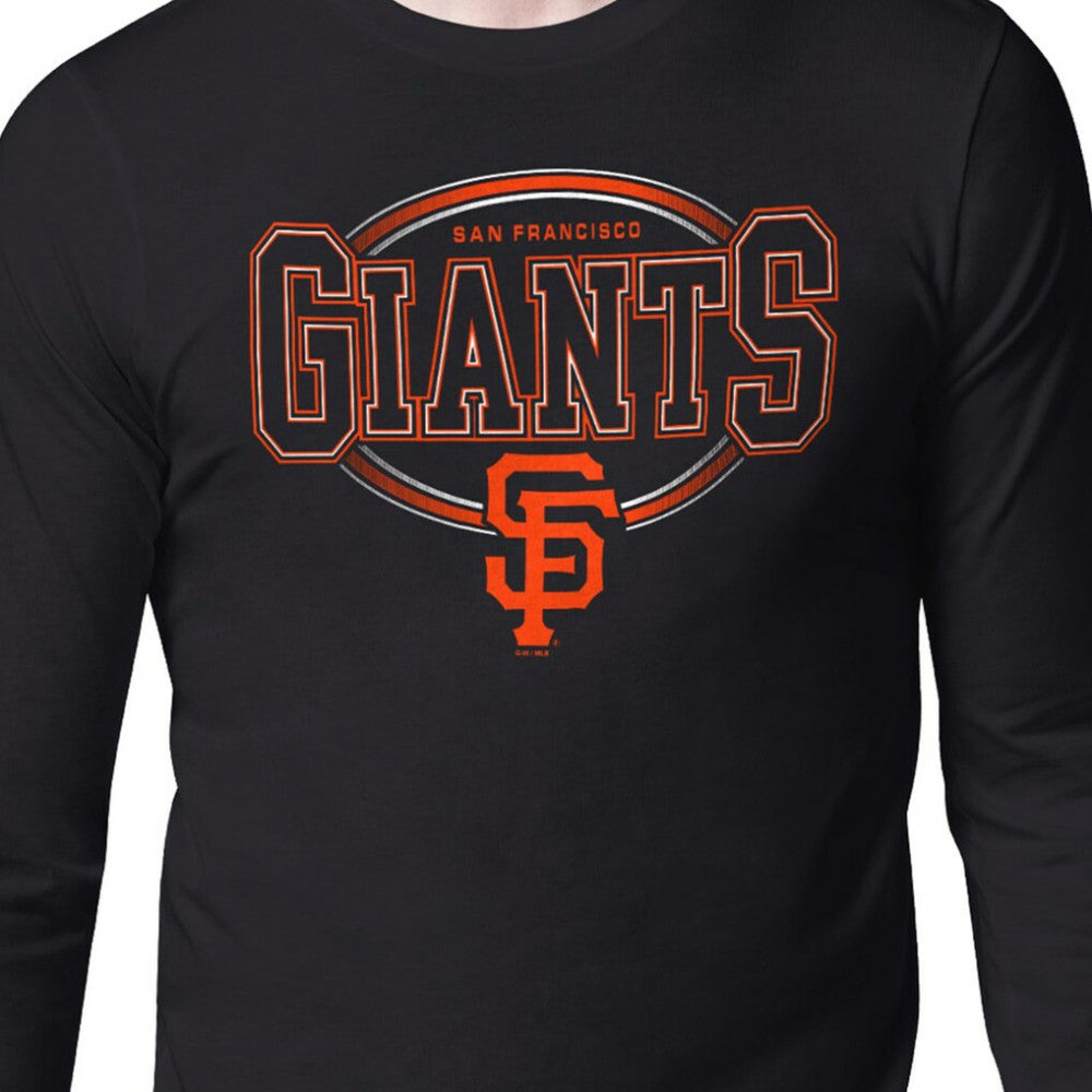 San Francisco Giants Starter Team Track Graphic Long Sleeve T-Shirt - Black - MLB on Sale