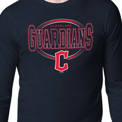 Cleveland Guardians Starter Team Track Graphic Long Sleeve T-Shirt - Navy - MLB on Sale