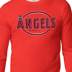 Los Angeles Angels Starter Team Track Graphic Long Sleeve T-Shirt - Red - MLB Discount