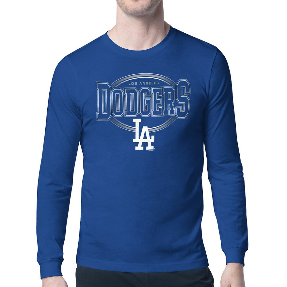 Los Angeles Dodgers Starter Team Track Graphic Long Sleeve T-Shirt - Royal - MLB Discount