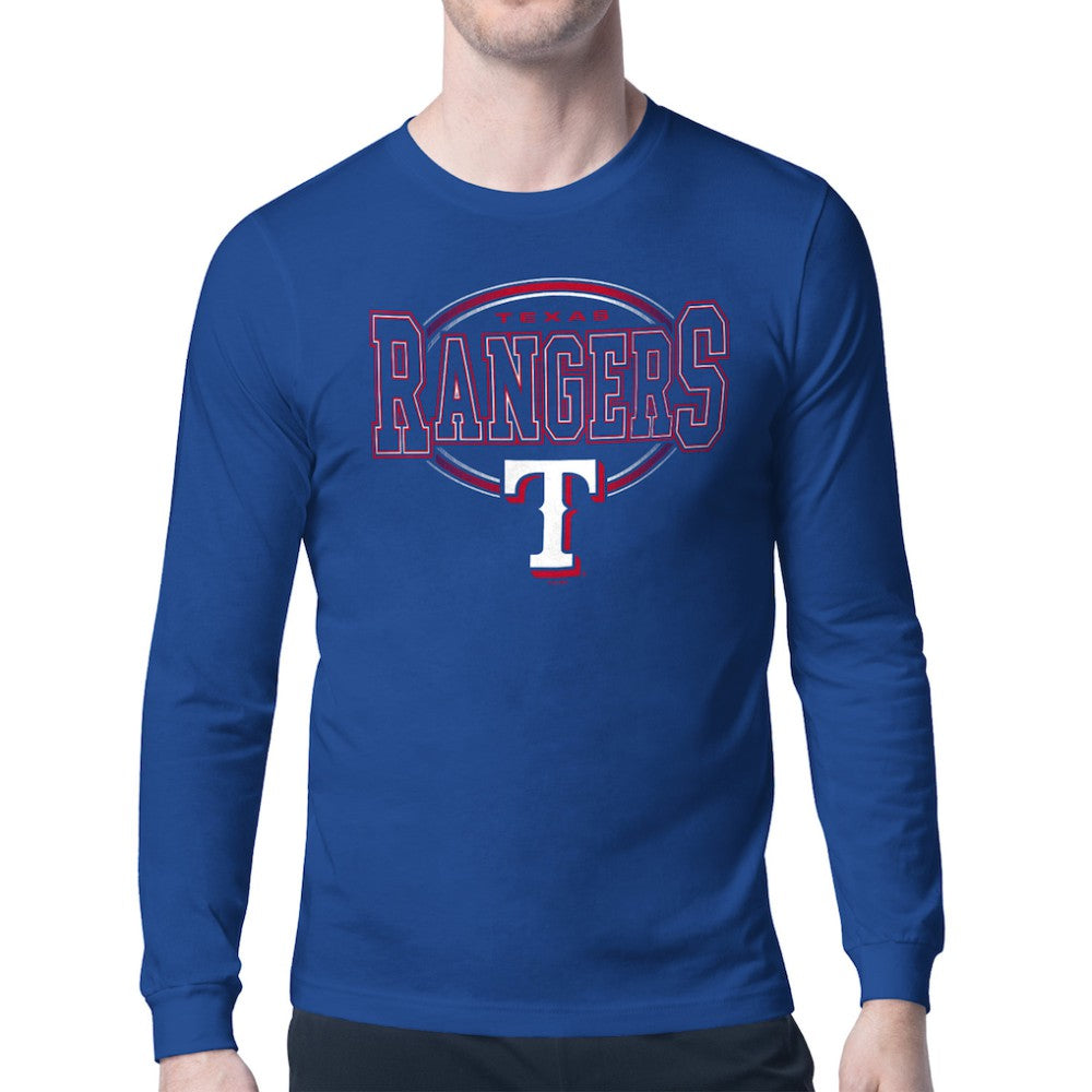 Texas Rangers Starter Team Track Graphic Long Sleeve T-Shirt - Royal - MLB on Sale