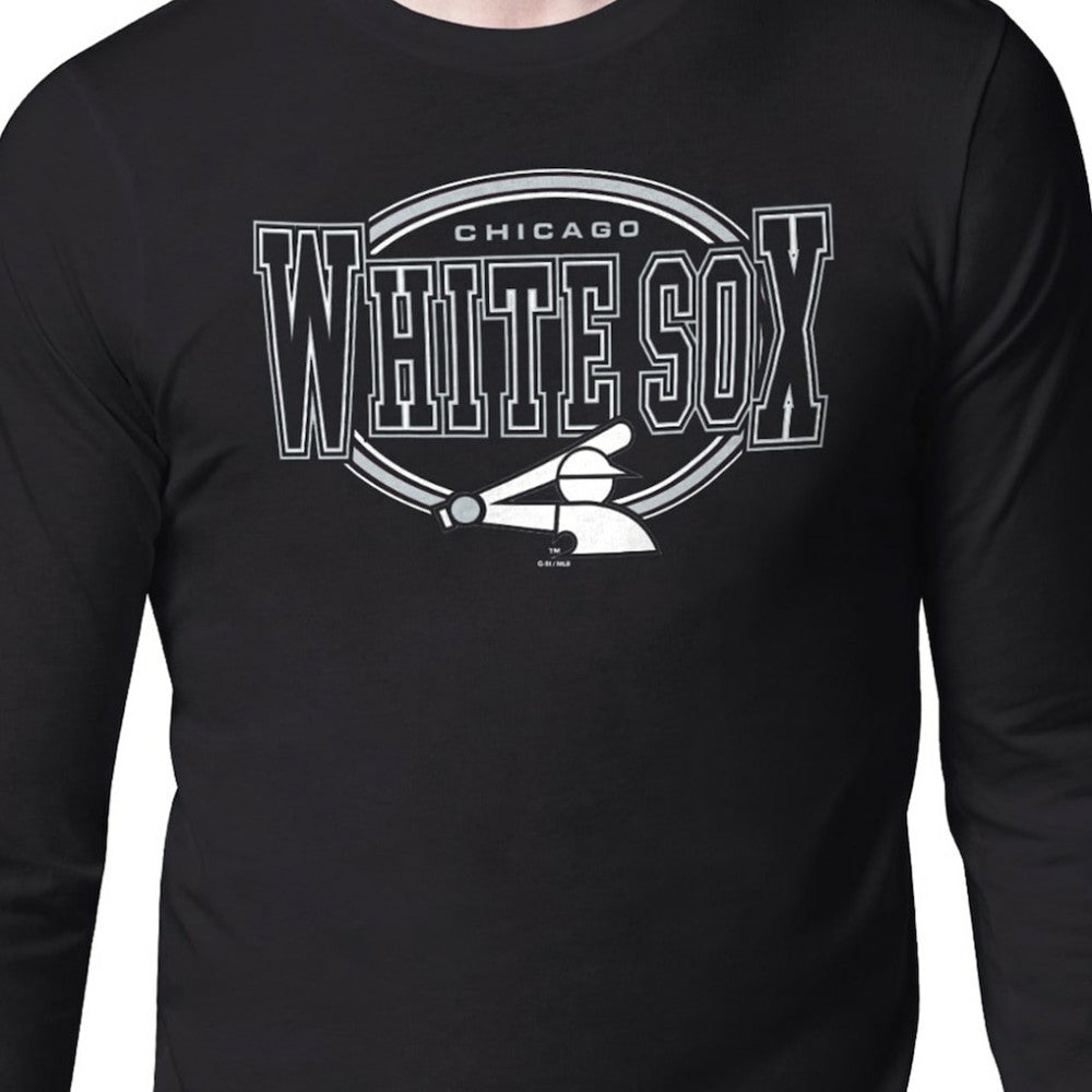 Chicago White Sox Starter Team Track Graphic Long Sleeve T-Shirt - Black - MLB on Sale