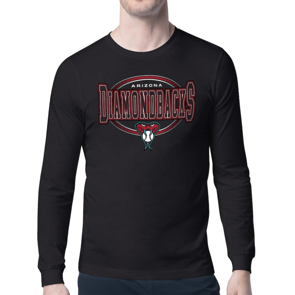 Arizona Diamondbacks Starter Team Track Graphic Long Sleeve T-Shirt - Black - MLB on Sale