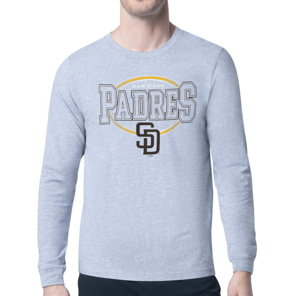San Diego Padres Starter Team Track Graphic Long Sleeve T-Shirt - Gray - MLB on Sale