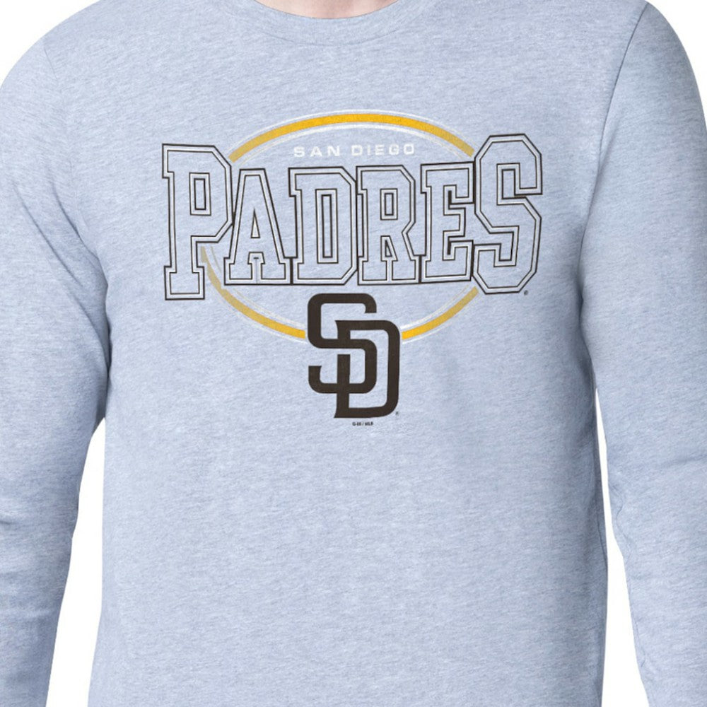 San Diego Padres Starter Team Track Graphic Long Sleeve T-Shirt - Gray - MLB on Sale