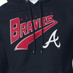 Atlanta Braves Starter Modern Tailsweep Fleece Tri-Blend Pullover Hoodie - Navy - MLB Sale