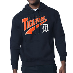 Detroit Tigers Starter Modern Tailsweep Fleece Tri-Blend Pullover Hoodie - Navy - MLB Lifestyle