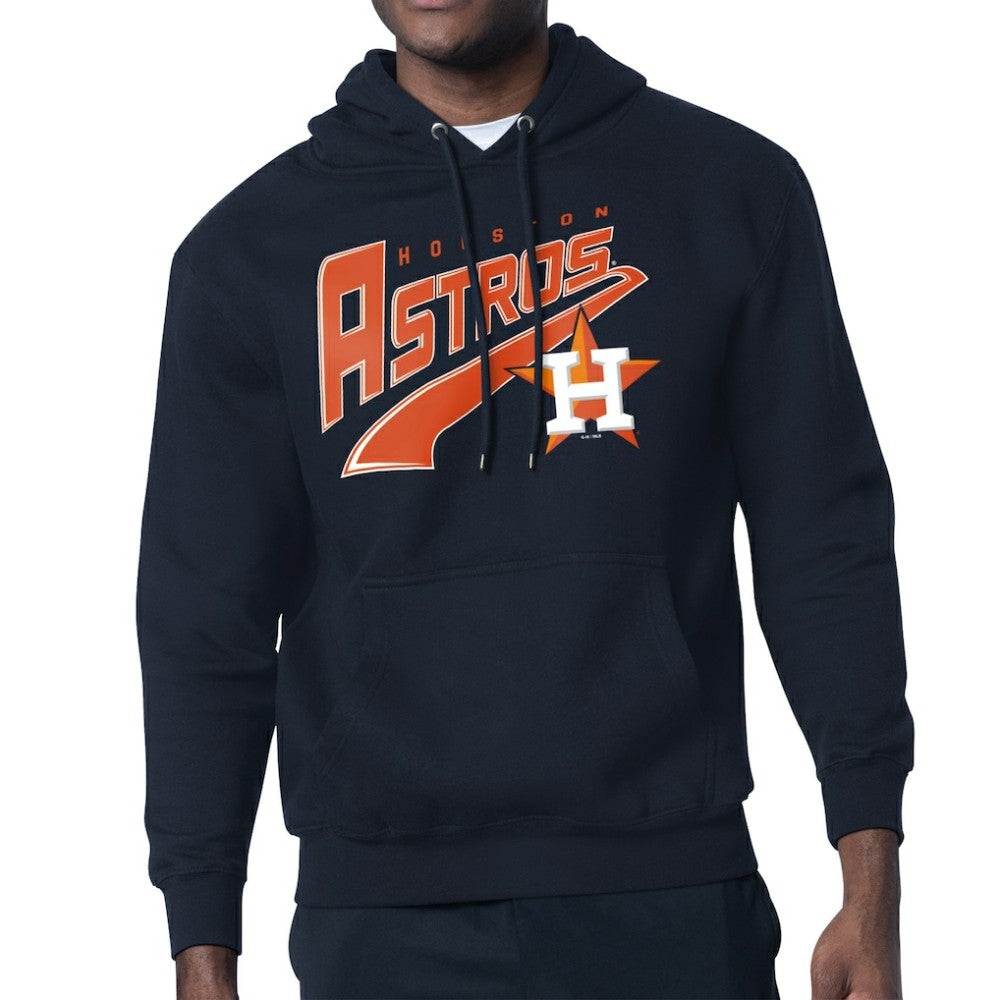 Houston Astros Starter Modern Tailsweep Fleece Tri-Blend Pullover Hoodie - Navy - MLB Lifestyle