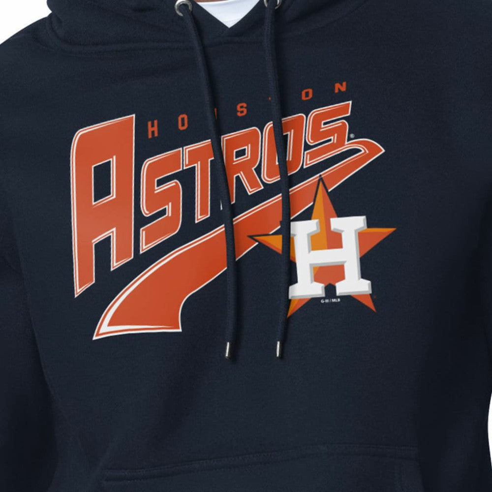 Houston Astros Starter Modern Tailsweep Fleece Tri-Blend Pullover Hoodie - Navy - MLB Lifestyle