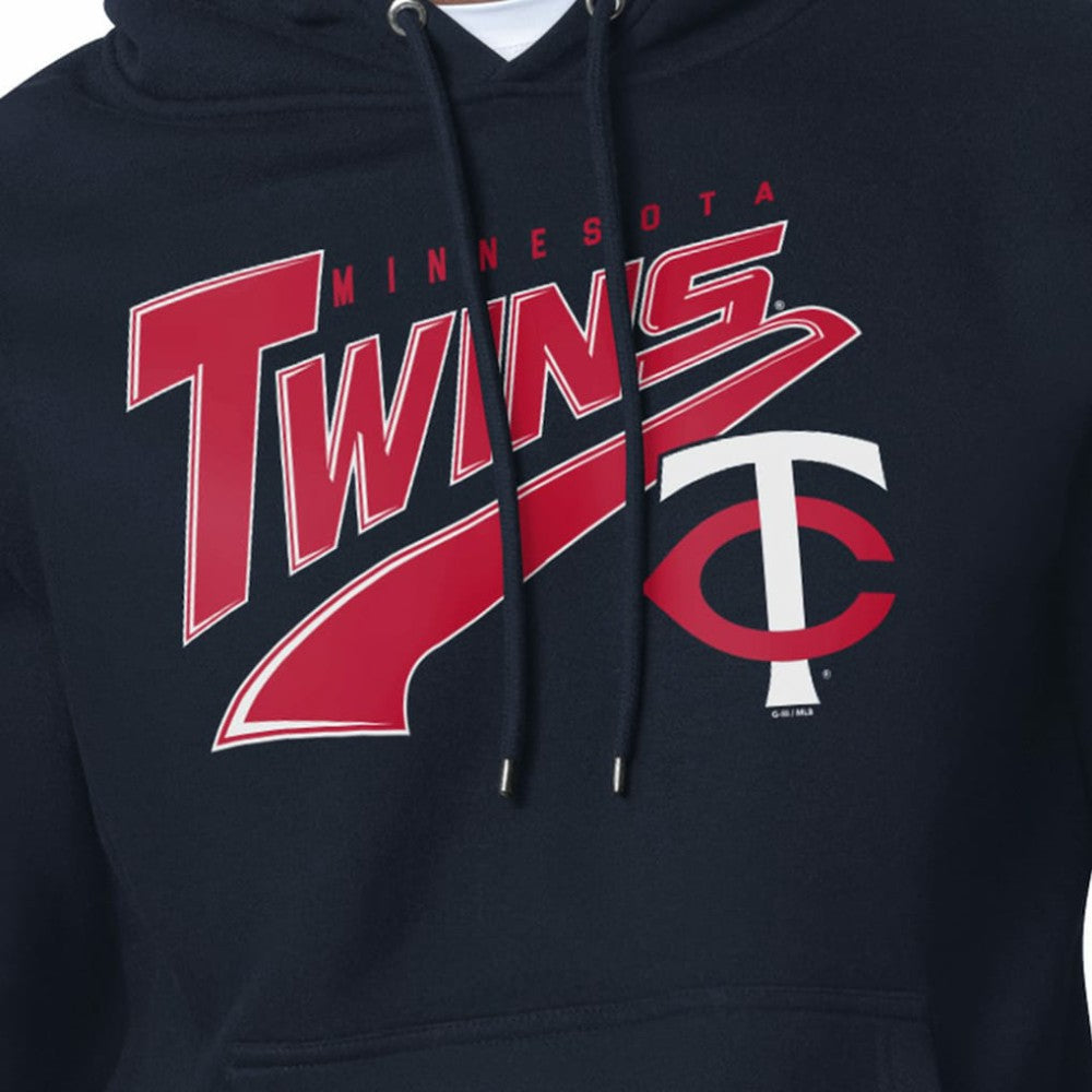 Minnesota Twins Starter Modern Tailsweep Fleece Tri-Blend Pullover Hoodie - Navy - MLB Sale