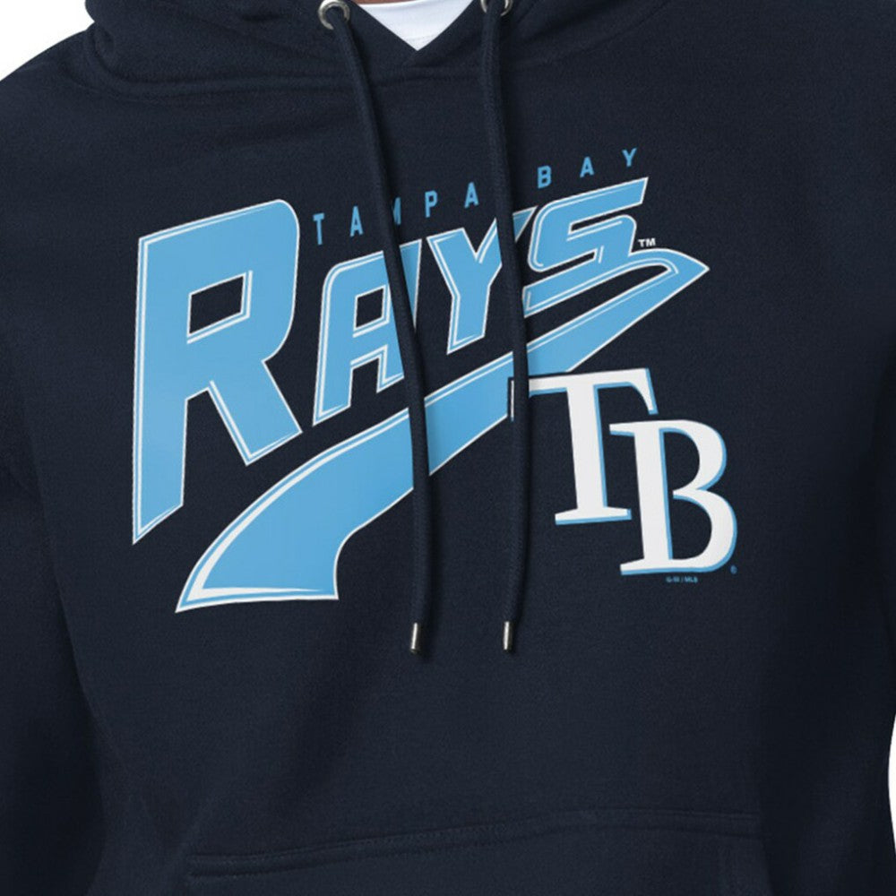 Tampa Bay Rays Starter Modern Tailsweep Fleece Tri-Blend Pullover Hoodie - Navy - MLB on Sale