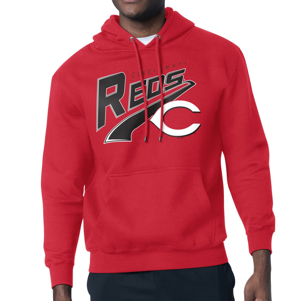 Cincinnati Reds Starter Modern Tailsweep Fleece Tri-Blend Pullover Hoodie - Red - MLB on Sale