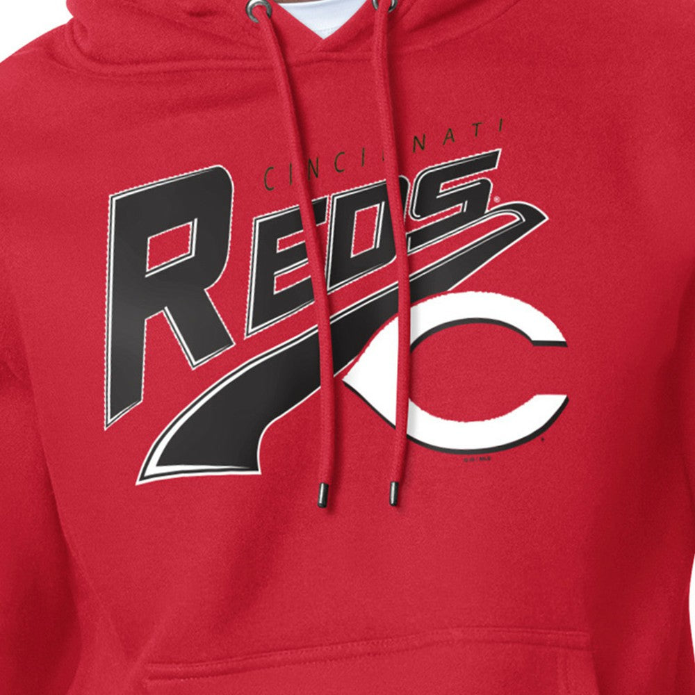 Cincinnati Reds Starter Modern Tailsweep Fleece Tri-Blend Pullover Hoodie - Red - MLB on Sale