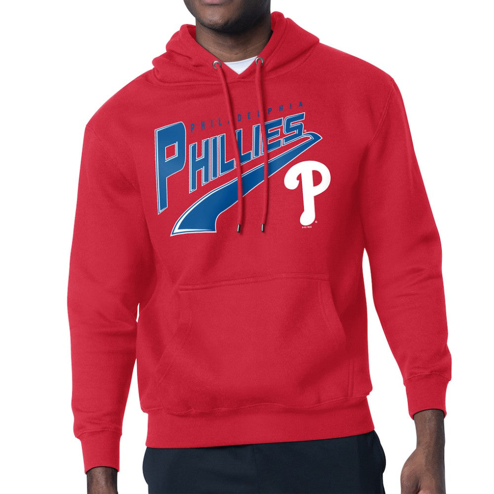 Philadelphia Phillies Starter Modern Tailsweep Fleece Tri-Blend Pullover Hoodie - Red - MLB on Sale