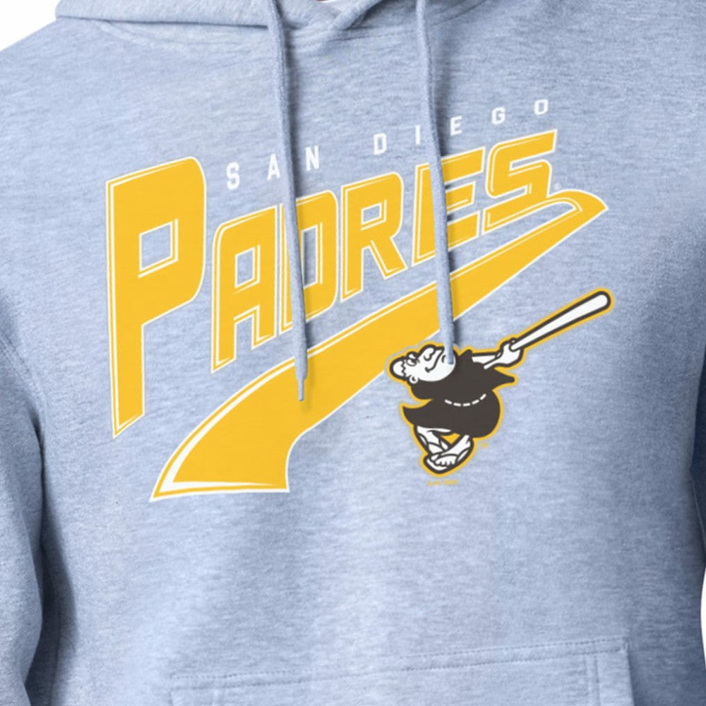San Diego Padres Starter Modern Tailsweep Fleece Tri-Blend Pullover Hoodie - Heather Gray - MLB Lifestyle