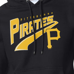 Pittsburgh Pirates Starter Modern Tailsweep Fleece Tri-Blend Pullover Hoodie - Black - MLB Discount