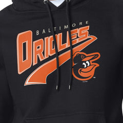 Baltimore Orioles Starter Modern Tailsweep Fleece Tri-Blend Pullover Hoodie - Black - MLB Lifestyle