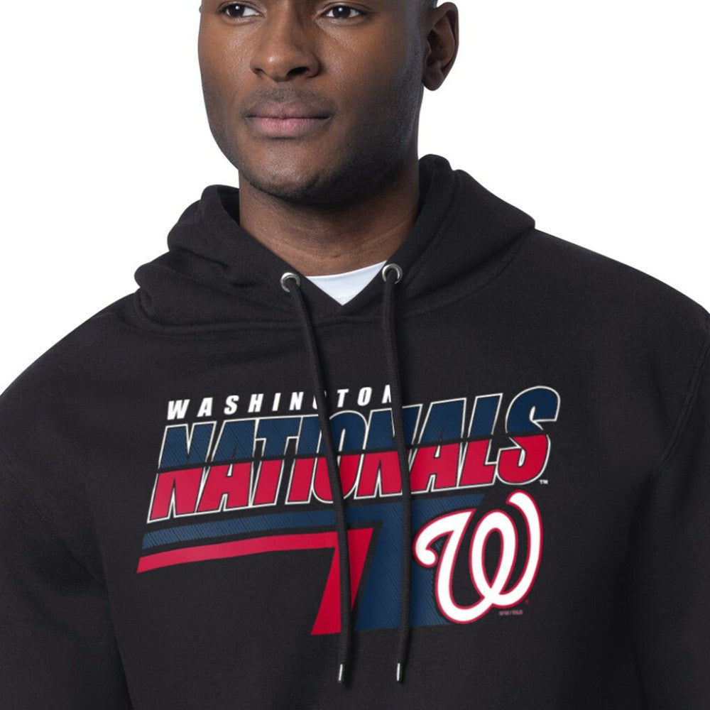 Washington Nationals Starter Logo Push Graphic Hoodie - Black - MLB on Sale