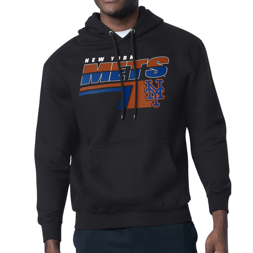 New York Mets Starter Logo Push Graphic Hoodie - Black - MLB Sale