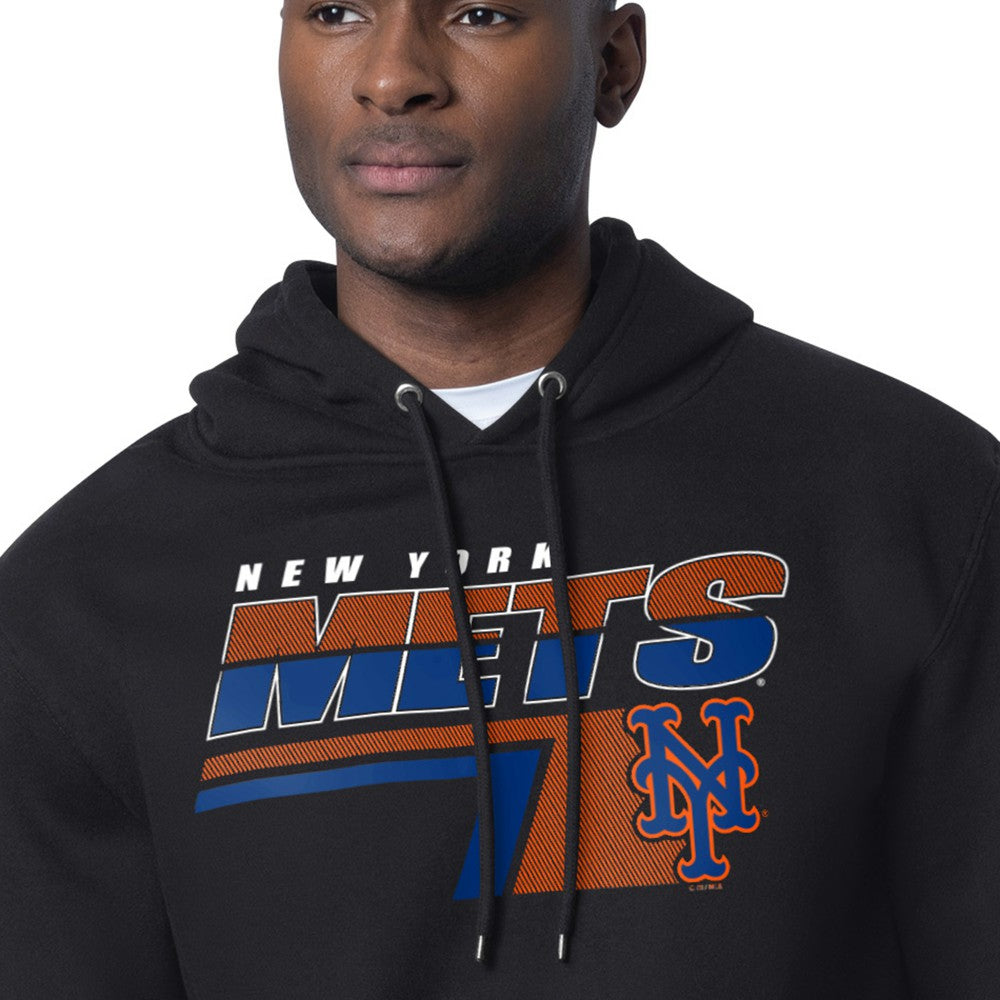 New York Mets Starter Logo Push Graphic Hoodie - Black - MLB Sale