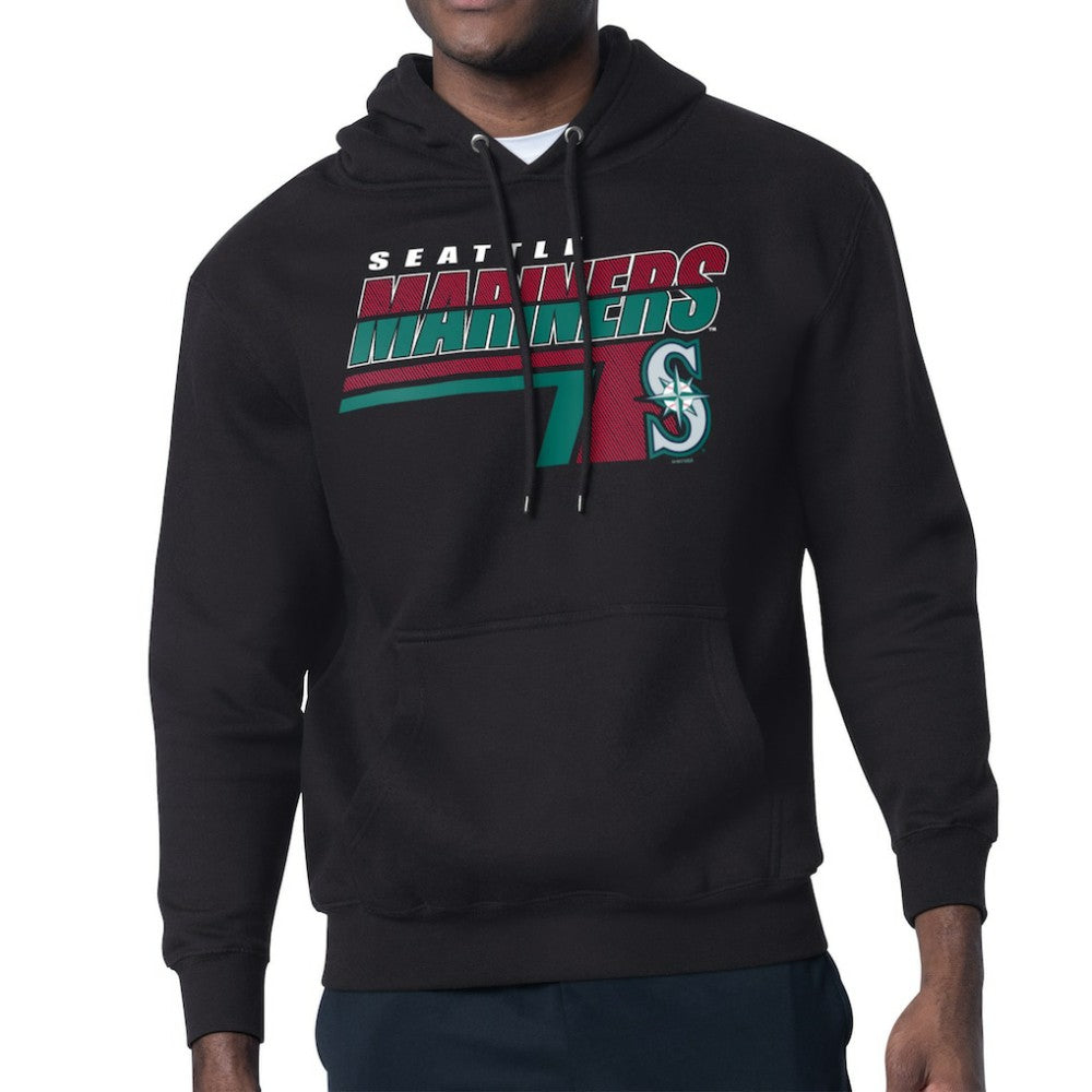 Seattle Mariners Starter Logo Push Graphic Hoodie - Black - MLB Sale