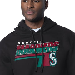 Seattle Mariners Starter Logo Push Graphic Hoodie - Black - MLB Sale