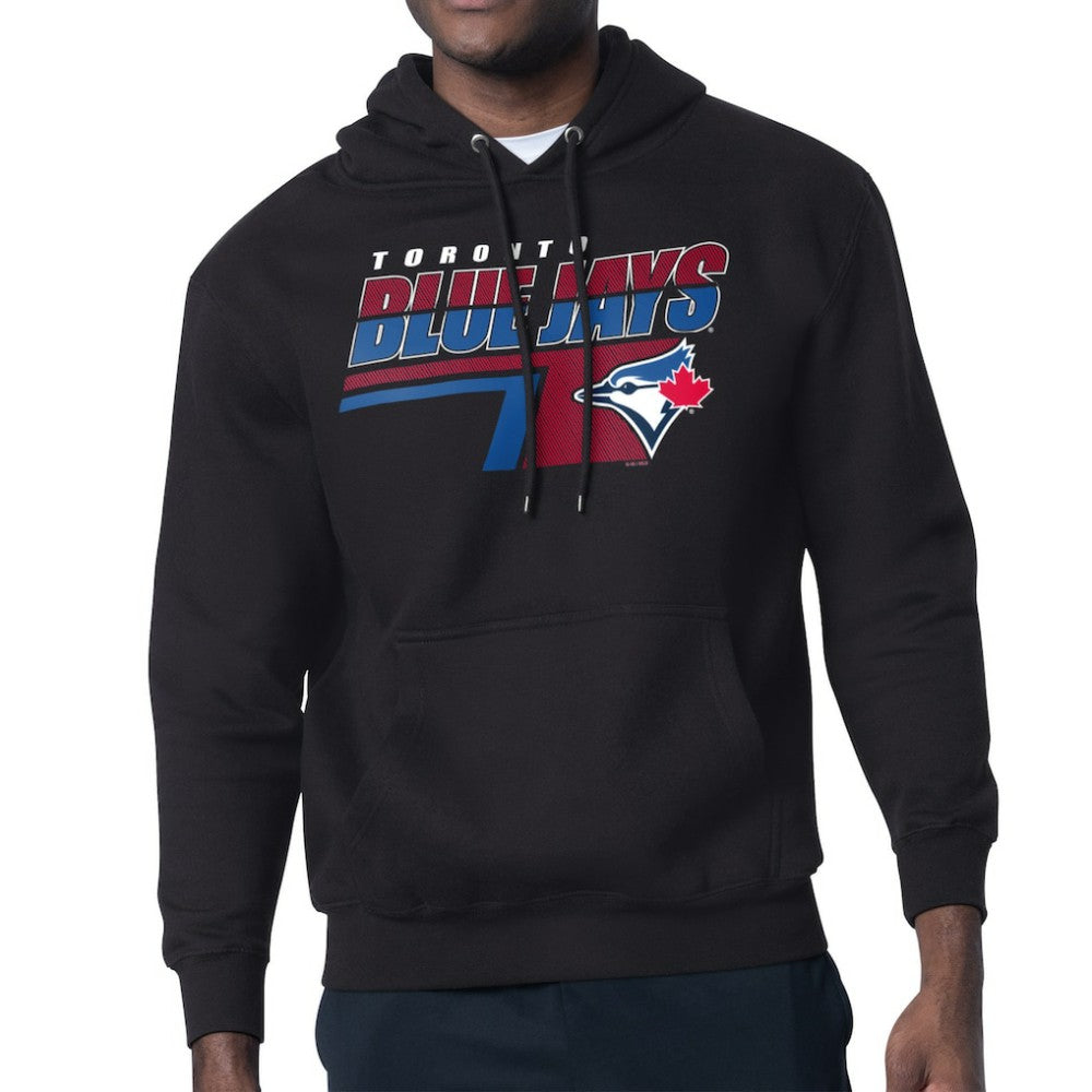 Toronto Blue Jays Starter Logo Push Graphic Hoodie - Black - MLB Sale