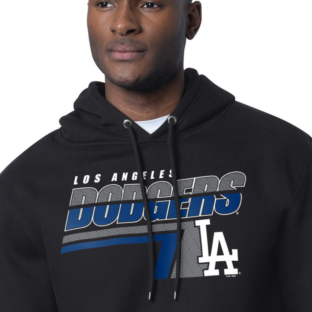 Los Angeles Dodgers Starter Logo Push Graphic Hoodie - Black - MLB on Sale
