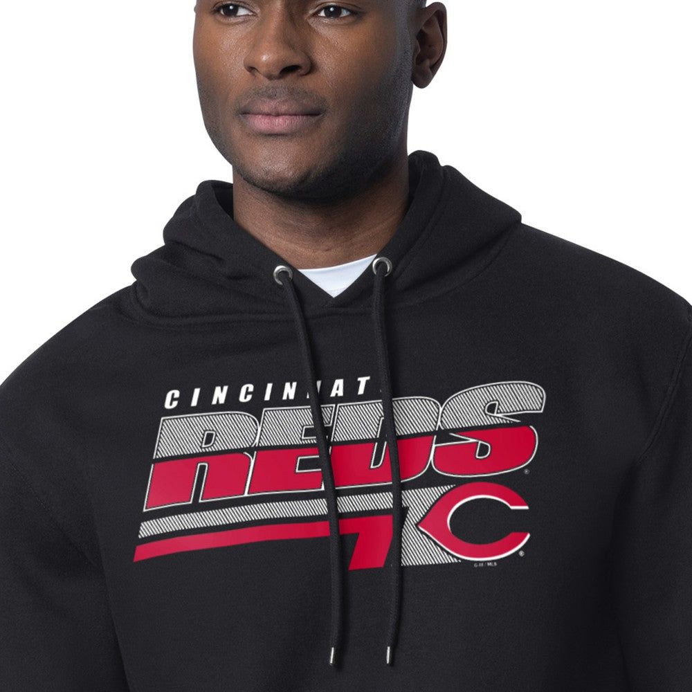 Cincinnati Reds Starter Logo Push Graphic Hoodie - Black - MLB Online