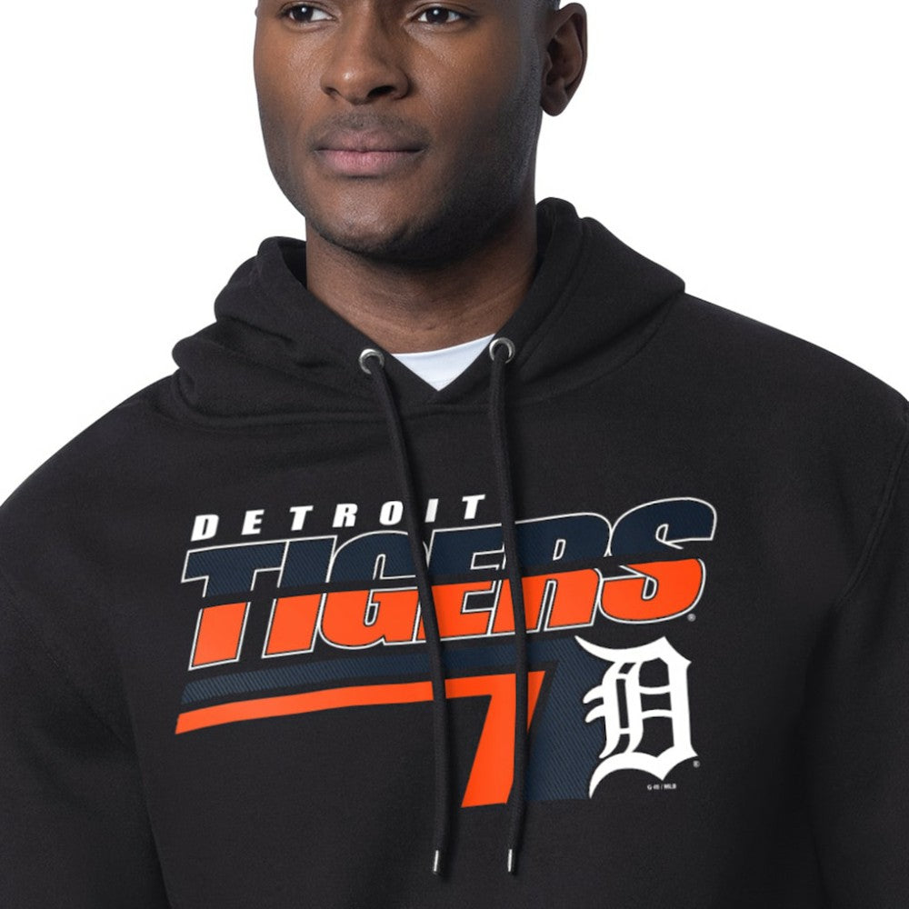 Detroit Tigers Starter Logo Push Graphic Hoodie - Black - MLB Sale