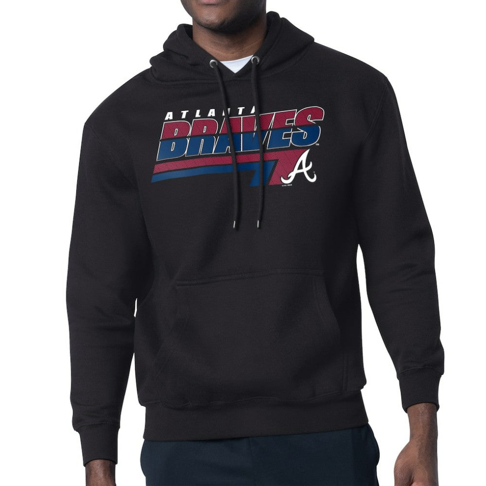 Atlanta Braves Starter Logo Push Graphic Hoodie - Black - MLB on Sale