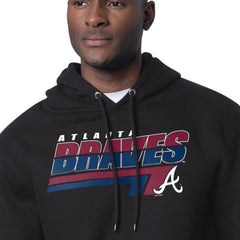 Atlanta Braves Starter Logo Push Graphic Hoodie - Black - MLB on Sale