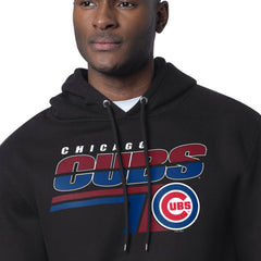 Chicago Cubs Starter Logo Push Graphic Hoodie - Black - MLB Lifestyle