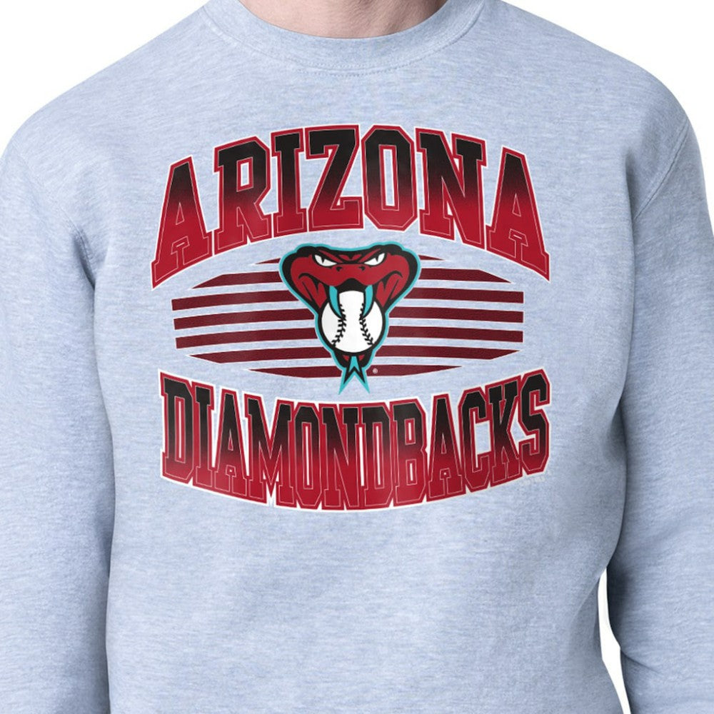 Arizona Diamondbacks Starter Team Grit Graphic Fleece Pullover Sweatshirt - Heather Gray - MLB Sale