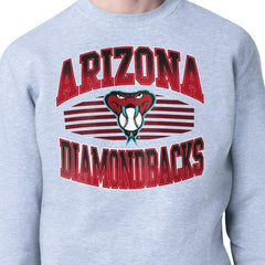 Arizona Diamondbacks Starter Team Grit Graphic Fleece Pullover Sweatshirt - Heather Gray - MLB Sale