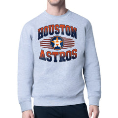 Houston Astros Starter Team Grit Graphic Fleece Pullover Sweatshirt - Heather Gray - MLB on Sale