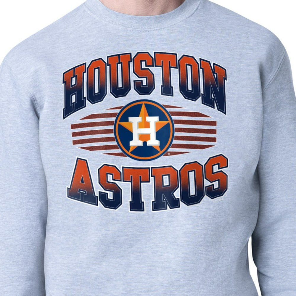 Houston Astros Starter Team Grit Graphic Fleece Pullover Sweatshirt - Heather Gray - MLB on Sale
