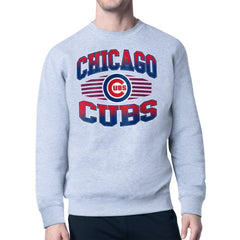 Chicago Cubs Starter Team Grit Graphic Fleece Pullover Sweatshirt - Heather Gray - MLB on Sale