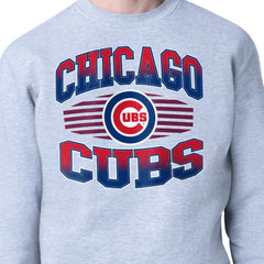 Chicago Cubs Starter Team Grit Graphic Fleece Pullover Sweatshirt - Heather Gray - MLB on Sale