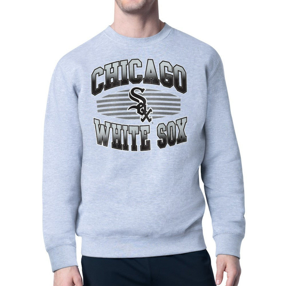 Chicago White Sox Starter Team Grit Graphic Fleece Pullover Sweatshirt - Heather Gray - MLB Lifestyle