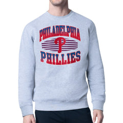 Philadelphia Phillies Starter Team Grit Graphic Fleece Pullover Sweatshirt - Heather Gray - MLB Online