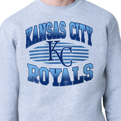 Kansas City Royals Starter Team Grit Graphic Fleece Pullover Sweatshirt - Heather Gray - MLB Sale