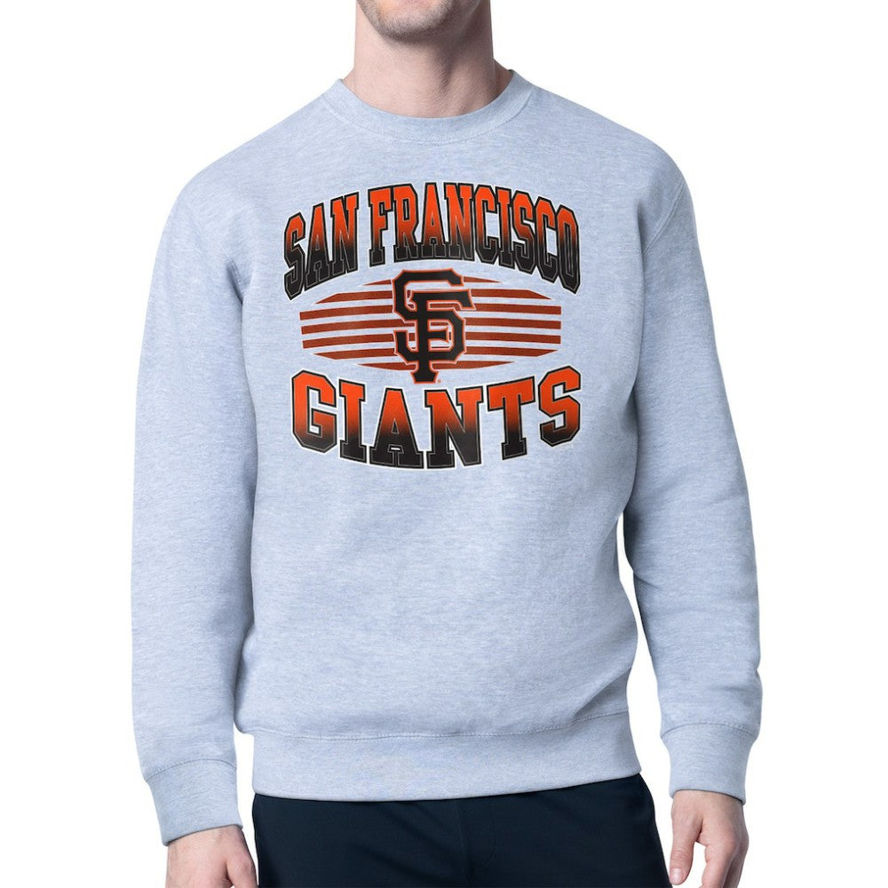 San Francisco Giants Starter Team Grit Graphic Fleece Pullover Sweatshirt - Heather Gray - MLB on Sale