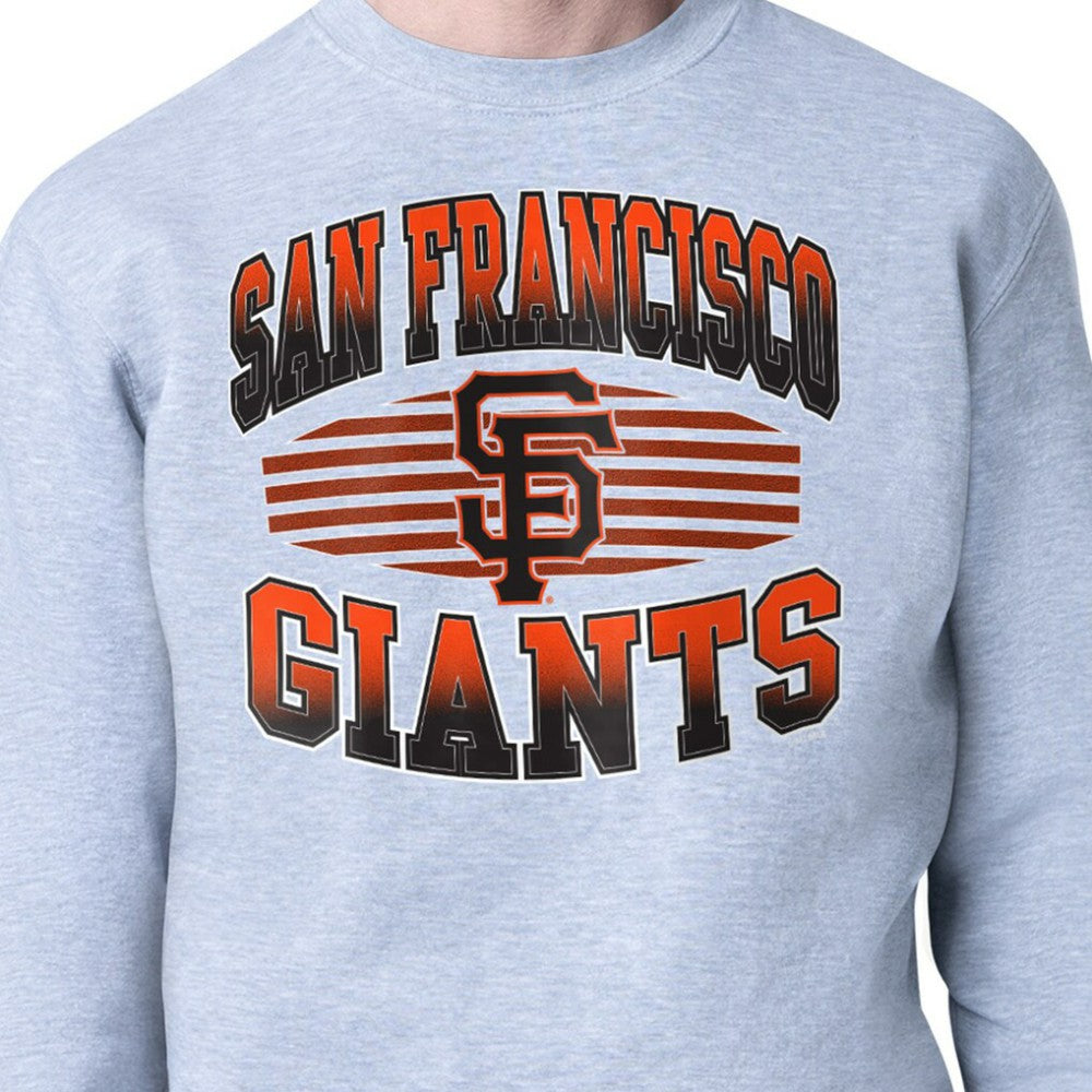 San Francisco Giants Starter Team Grit Graphic Fleece Pullover Sweatshirt - Heather Gray - MLB on Sale