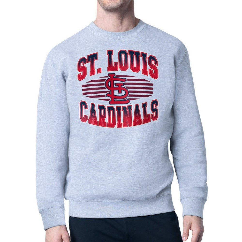 St. Louis Cardinals Starter Team Grit Graphic Fleece Pullover Sweatshirt - Heather Gray - MLB on Sale