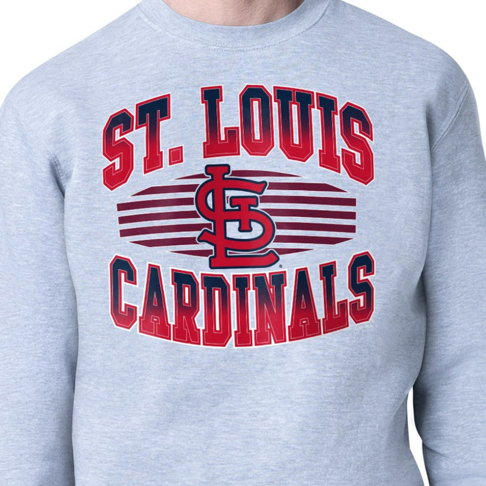 St. Louis Cardinals Starter Team Grit Graphic Fleece Pullover Sweatshirt - Heather Gray - MLB on Sale