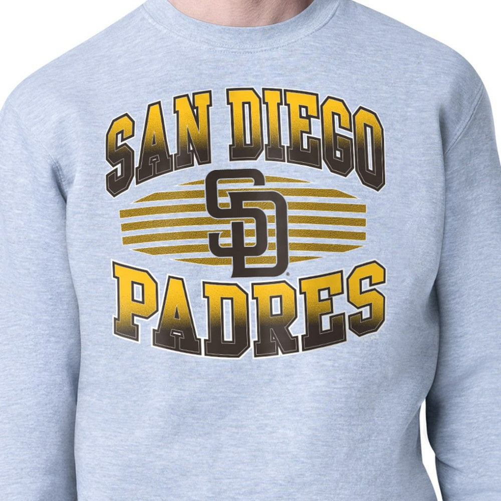 San Diego Padres Starter Team Grit Graphic Fleece Pullover Sweatshirt - Heather Gray - MLB Sale