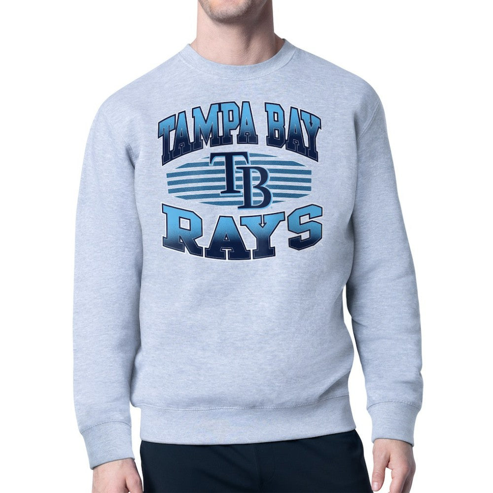 Tampa Bay Rays Starter Team Grit Graphic Fleece Pullover Sweatshirt - Heather Gray - MLB Sale
