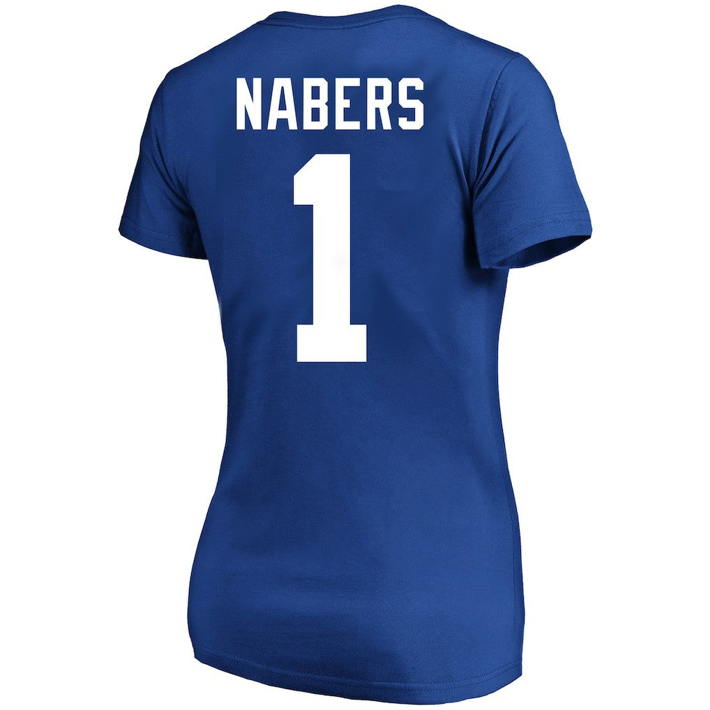 Fanatics Malik Nabers New York Giants Women's Plus Size Name & Number T-Shirt Royal
